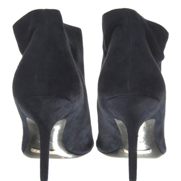 Burberry Suede Peep-toe Booties - Picture 3 of 5